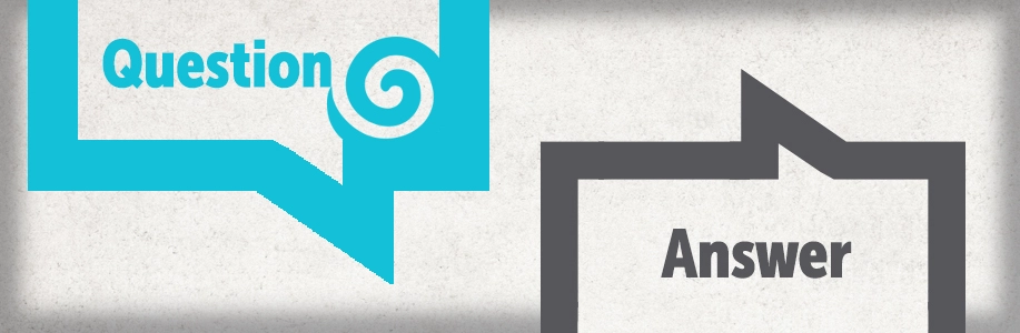 White background with chat boxes saying Question and Answer