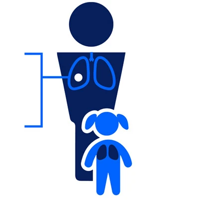 Air pollution health impacts illustration