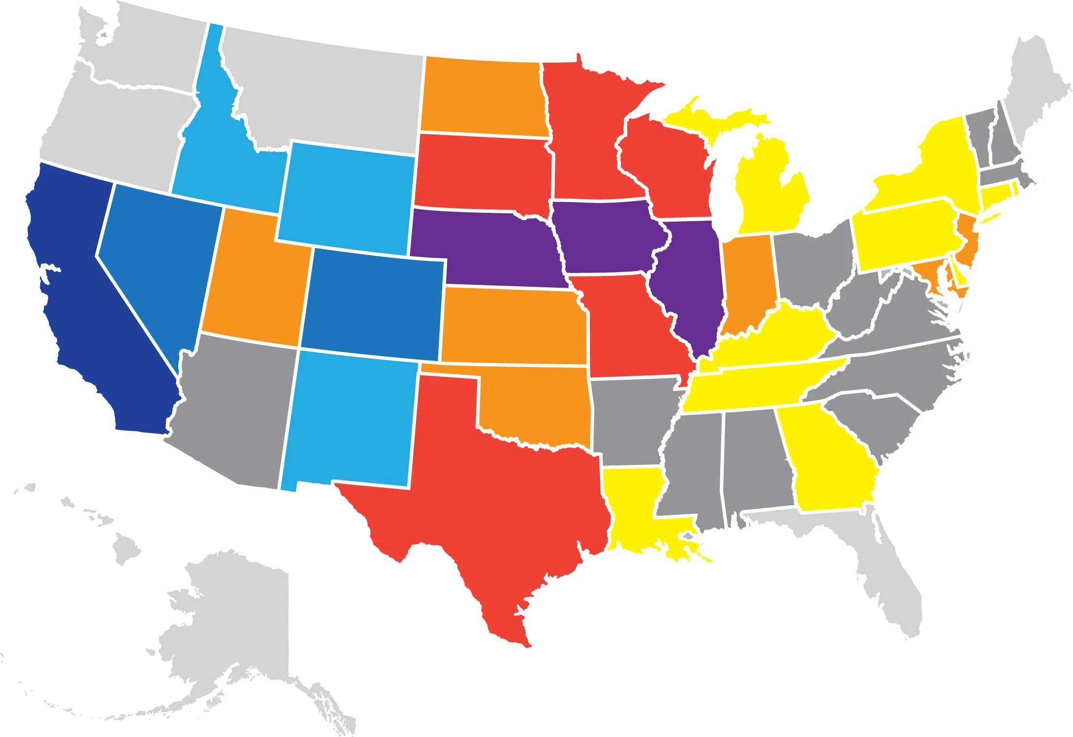 Average Change in Ozone Weighted Average by State 2020-2022 to 2021-2023